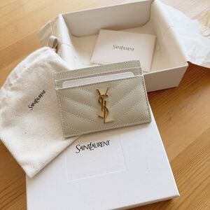 YSL Saint Laurent Logo Card Holder